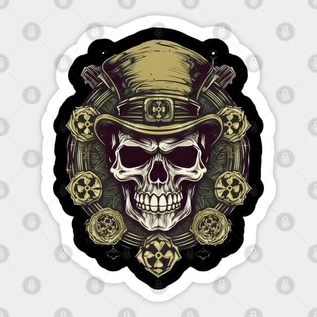 St. Patricks day themed cool skull Sticker by The-Dark-King